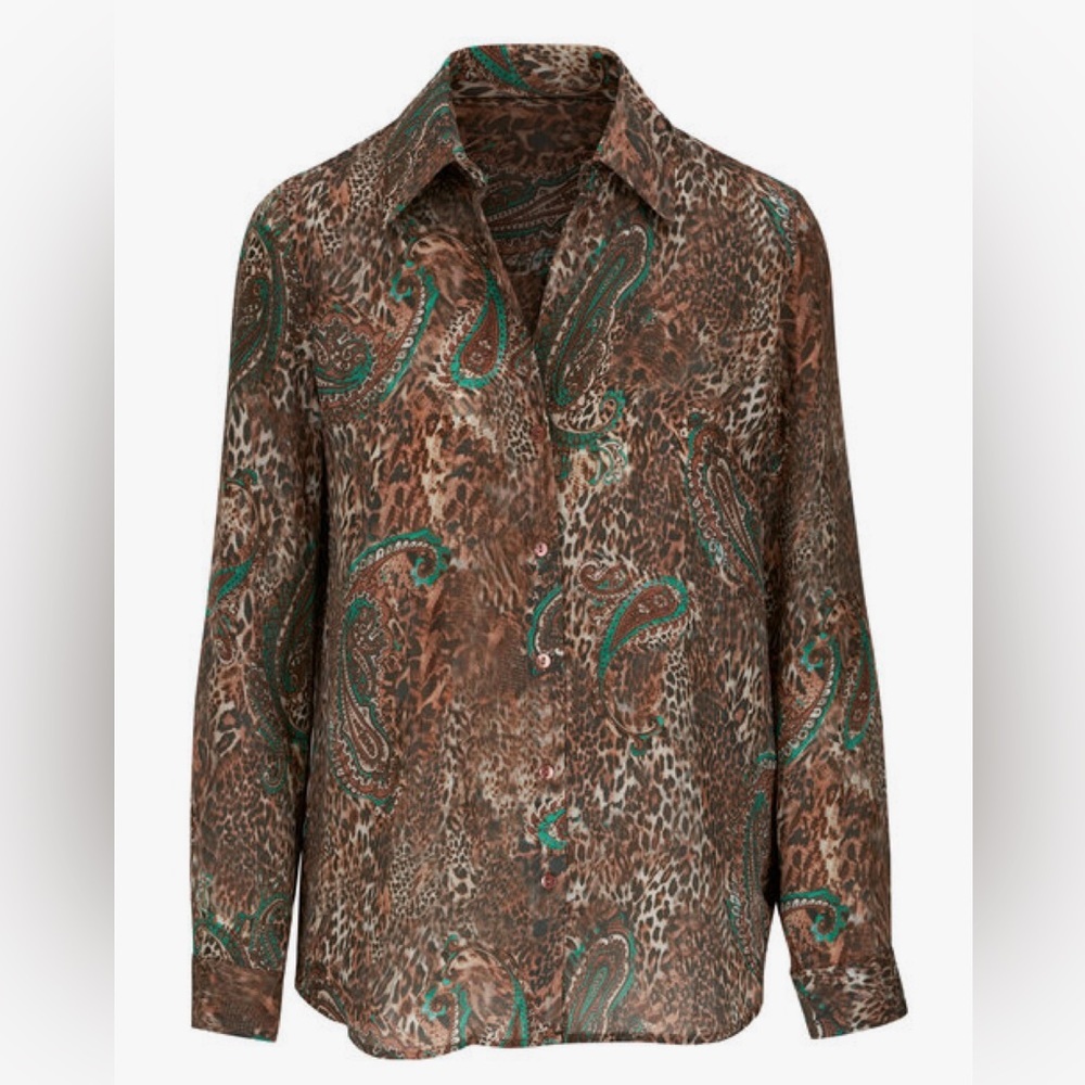 L'AGENCE
Nina Brown & Sage Valencia Silk Blouse BRAND NEW​